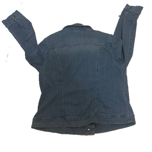 Chico’s Denim Jean Jacket Sz. 3 - Picture 2 of 5